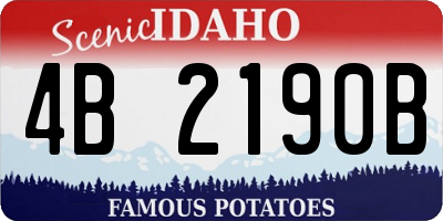 ID license plate 4B2190B