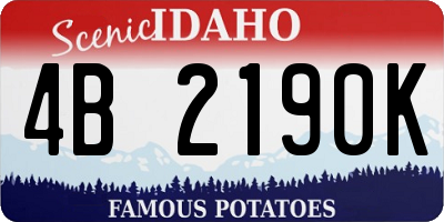 ID license plate 4B2190K