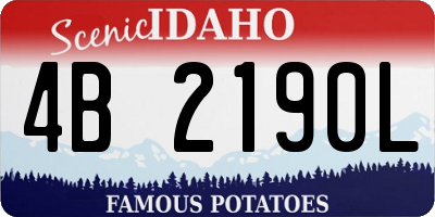 ID license plate 4B2190L