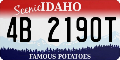 ID license plate 4B2190T