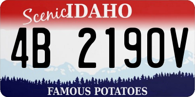 ID license plate 4B2190V