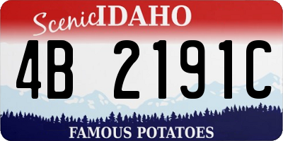 ID license plate 4B2191C