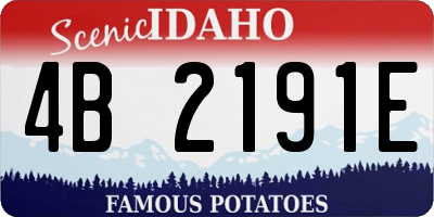 ID license plate 4B2191E