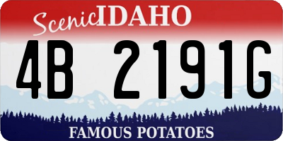 ID license plate 4B2191G
