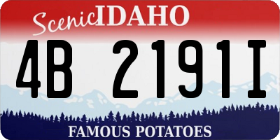ID license plate 4B2191I