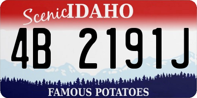ID license plate 4B2191J