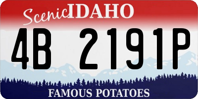 ID license plate 4B2191P