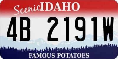 ID license plate 4B2191W