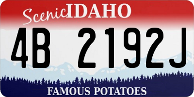 ID license plate 4B2192J