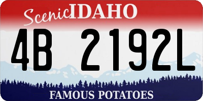 ID license plate 4B2192L