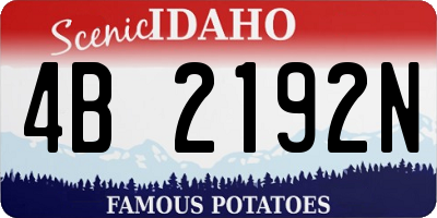 ID license plate 4B2192N