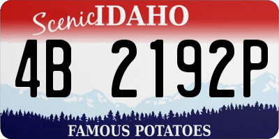 ID license plate 4B2192P
