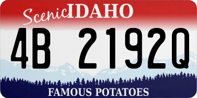 ID license plate 4B2192Q