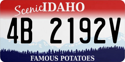 ID license plate 4B2192V