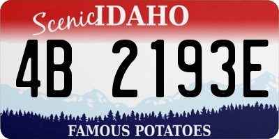 ID license plate 4B2193E