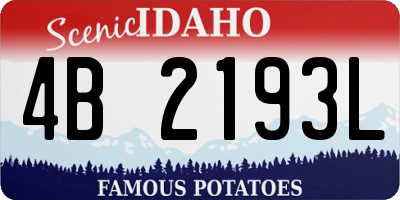 ID license plate 4B2193L