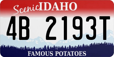 ID license plate 4B2193T