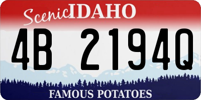 ID license plate 4B2194Q