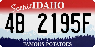 ID license plate 4B2195F