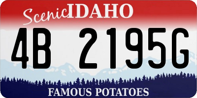 ID license plate 4B2195G