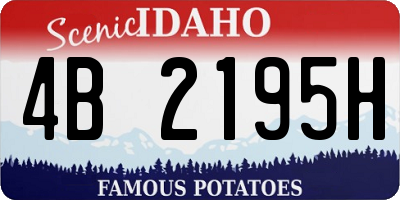 ID license plate 4B2195H