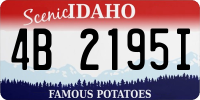 ID license plate 4B2195I