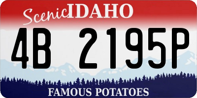 ID license plate 4B2195P