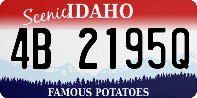 ID license plate 4B2195Q