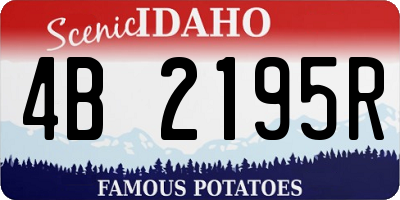 ID license plate 4B2195R
