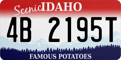 ID license plate 4B2195T