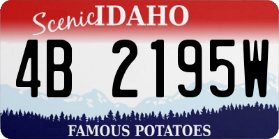 ID license plate 4B2195W