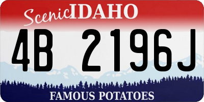 ID license plate 4B2196J