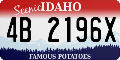 ID license plate 4B2196X