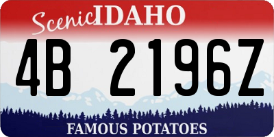 ID license plate 4B2196Z