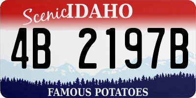 ID license plate 4B2197B