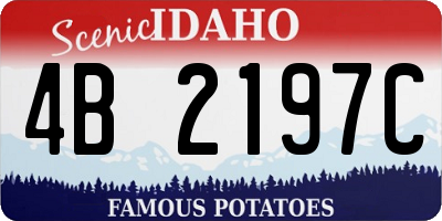 ID license plate 4B2197C