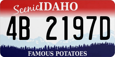 ID license plate 4B2197D