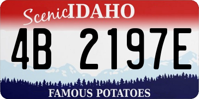 ID license plate 4B2197E