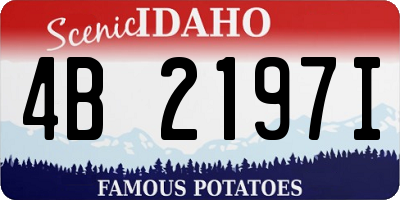ID license plate 4B2197I