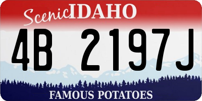 ID license plate 4B2197J