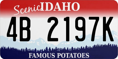ID license plate 4B2197K