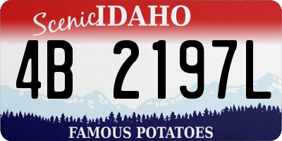 ID license plate 4B2197L