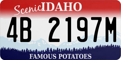 ID license plate 4B2197M