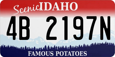 ID license plate 4B2197N