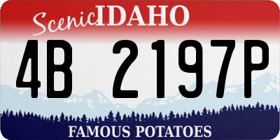 ID license plate 4B2197P