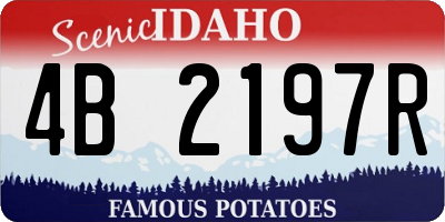 ID license plate 4B2197R