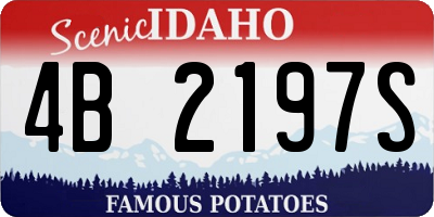 ID license plate 4B2197S