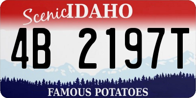 ID license plate 4B2197T
