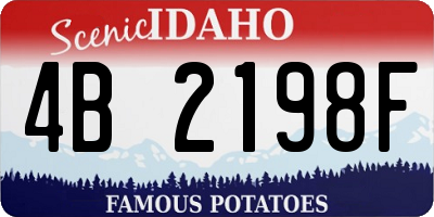 ID license plate 4B2198F