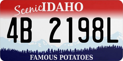 ID license plate 4B2198L